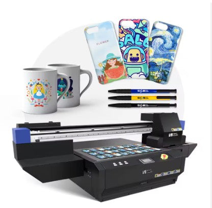 A1 90*60cm Size I1600 I3200 Heads 2400dpi Wide Mug Souvenir 6090 UV Rotary Flatbed Printer with Visual Positioning